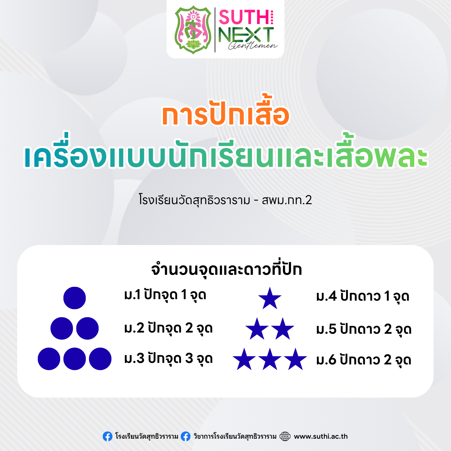 การปักเสื้อเครื่องแบบนักเรียนและเสื้อพละ